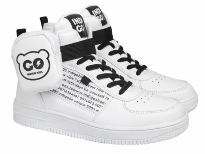 Ботинки детские INDIGO KIDS (35 (22.5см), Белый, Кожа искусственная, Хлопок 30%, полиэстер 70%, Хлопок 30%, полиэстер 70%, ТЭП)