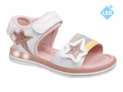 Босоножки для девочки INDIGO KIDS (32 (21.5см), Белый, Кожа искусственная, Кожа натуральная/текстиль, Кожа натуральная, ТЭП)