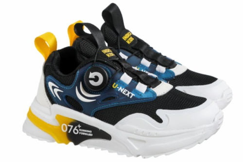 Кроссовки для мальчика INDIGO KIDS (34 (22,0см), Черный/желтый, Иск.кожа/текстиль, Хлопок 30%, полиэстер 70%, Хлопок 30%, полиэстер 70%, ЭВА)