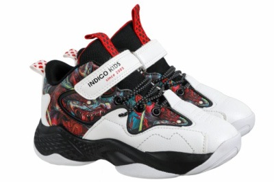 Кроссовки детские INDIGO KIDS (33 (21.5см), Белый, Кожа искусственная, Хлопок 30%, полиэстер 70%, Хлопок 30%, полиэстер 70%, ЭВА\ТЭП)