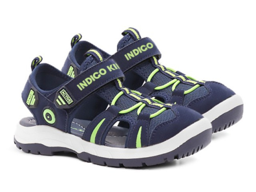 Сандалеты для мальчика INDIGO KIDS (30 (18.5см), Синий, Иск.кожа/текстиль, Хлопок 80%, полиэстер 20%, Кожа искусственная, ТЭП)