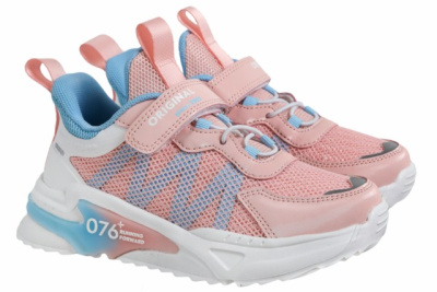 Кроссовки для девочки INDIGO KIDS (33 (21.0см), Розовый, Иск.кожа/текстиль, Хлопок 30%, полиэстер 70%, Хлопок 30%, полиэстер 70%, ЭВА)