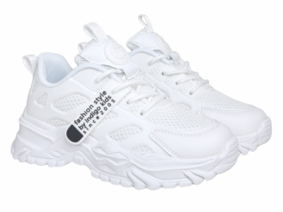 Кроссовки детские INDIGO KIDS (33 (21.0см), Белый, Иск.кожа/текстиль, Хлопок 30%, полиэстер 70%, Хлопок 30%, полиэстер 70%, ЭВА)