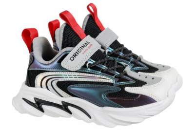 Кроссовки для мальчика INDIGO KIDS (33 (21.0см), Серый металлик, Иск.кожа/текстиль, Хлопок 30%, полиэстер 70%, Хлопок 30%, полиэстер 70%, ЭВА)