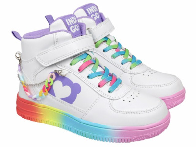 Ботинки для девочки INDIGO KIDS (31 (19.5см), Белый, Кожа искусственная, Хлопок 30%, полиэстер 70%, Хлопок 30%, полиэстер 70%, ТЭП)